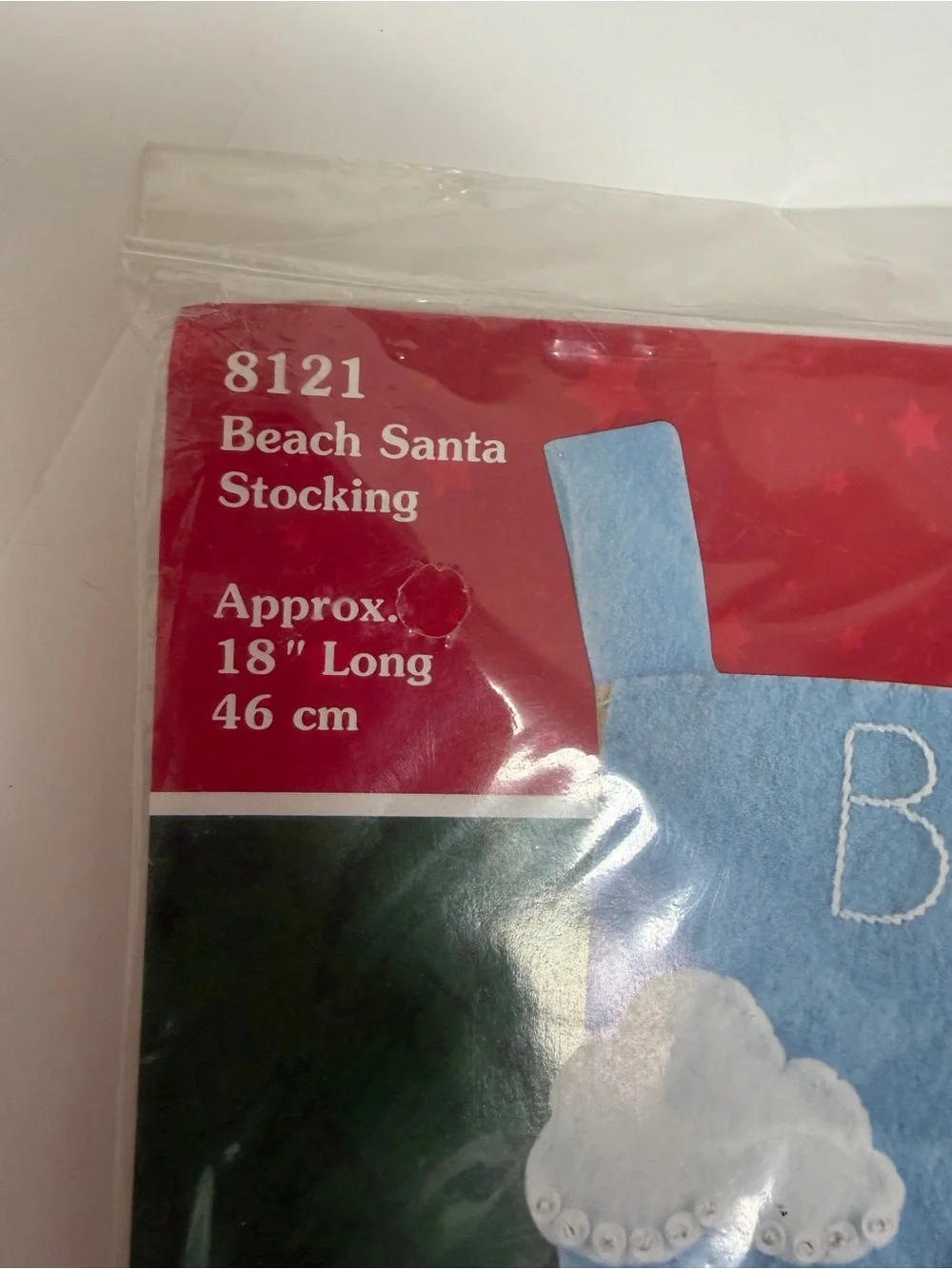 Dimensions Feltworks Beach Santa Stocking Kit 8121 Felt Sequins Santa Ocean